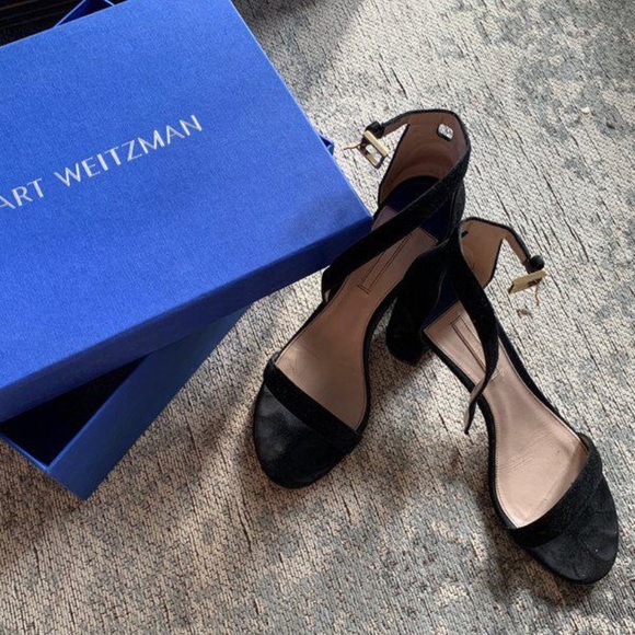 Stuart Weitzman Block Heel Sandal 9.5 - Picture 1 of 4